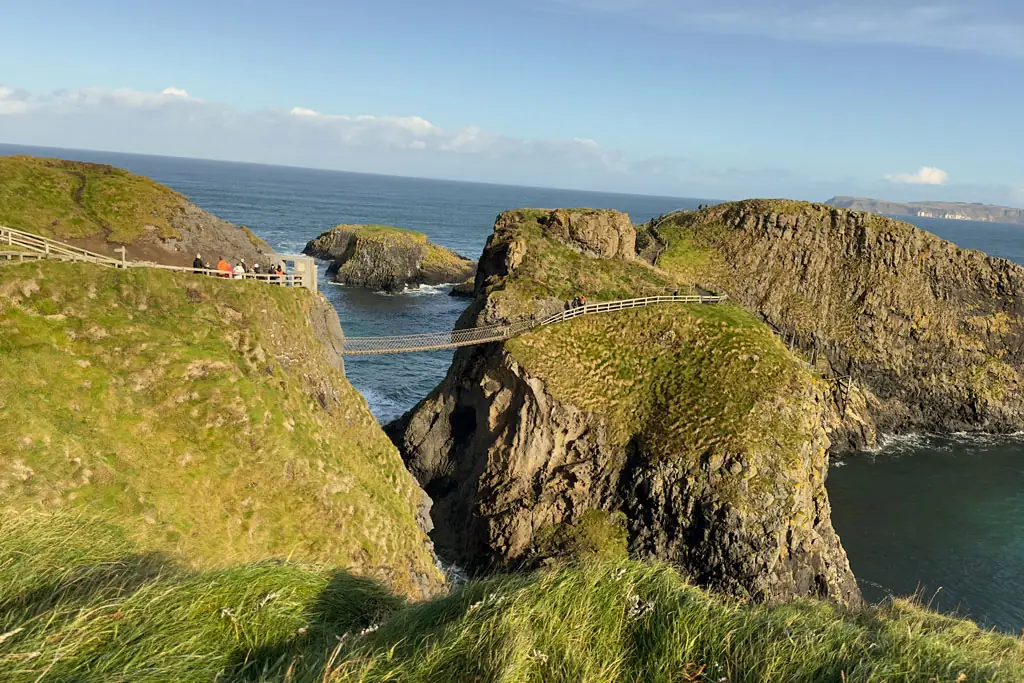 Carrick-a-Rede Rope Bridge on the Causeway Coast featured on the Giants Causeway tour from Belfast