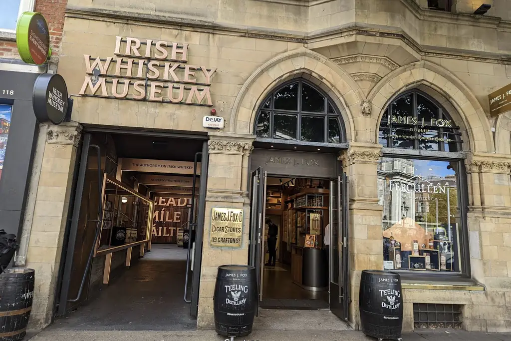 Entrance to the Irish Whiskey Museum featured on our Things to do in Dublin