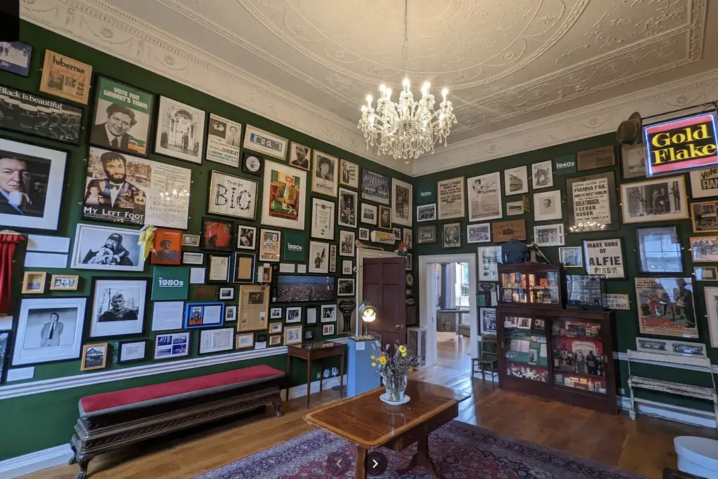 Exhibition room inside The Little Museum of Dublin showcasing Irish history and culture