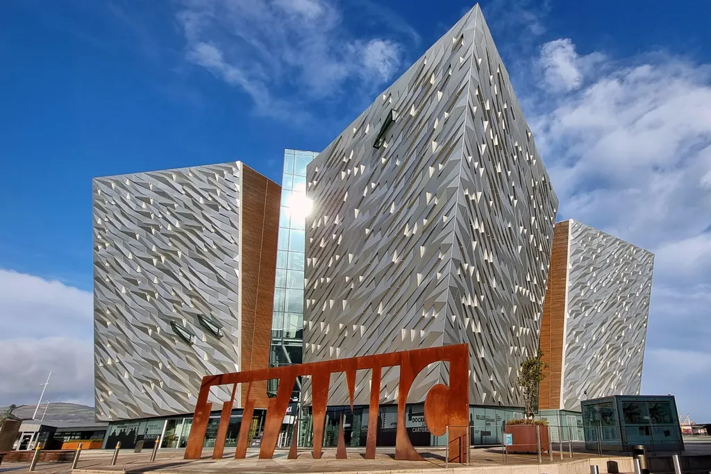 Titanic Belfast museum building in Belfast, Northern Ireland, featured on the Titanic Belfast page